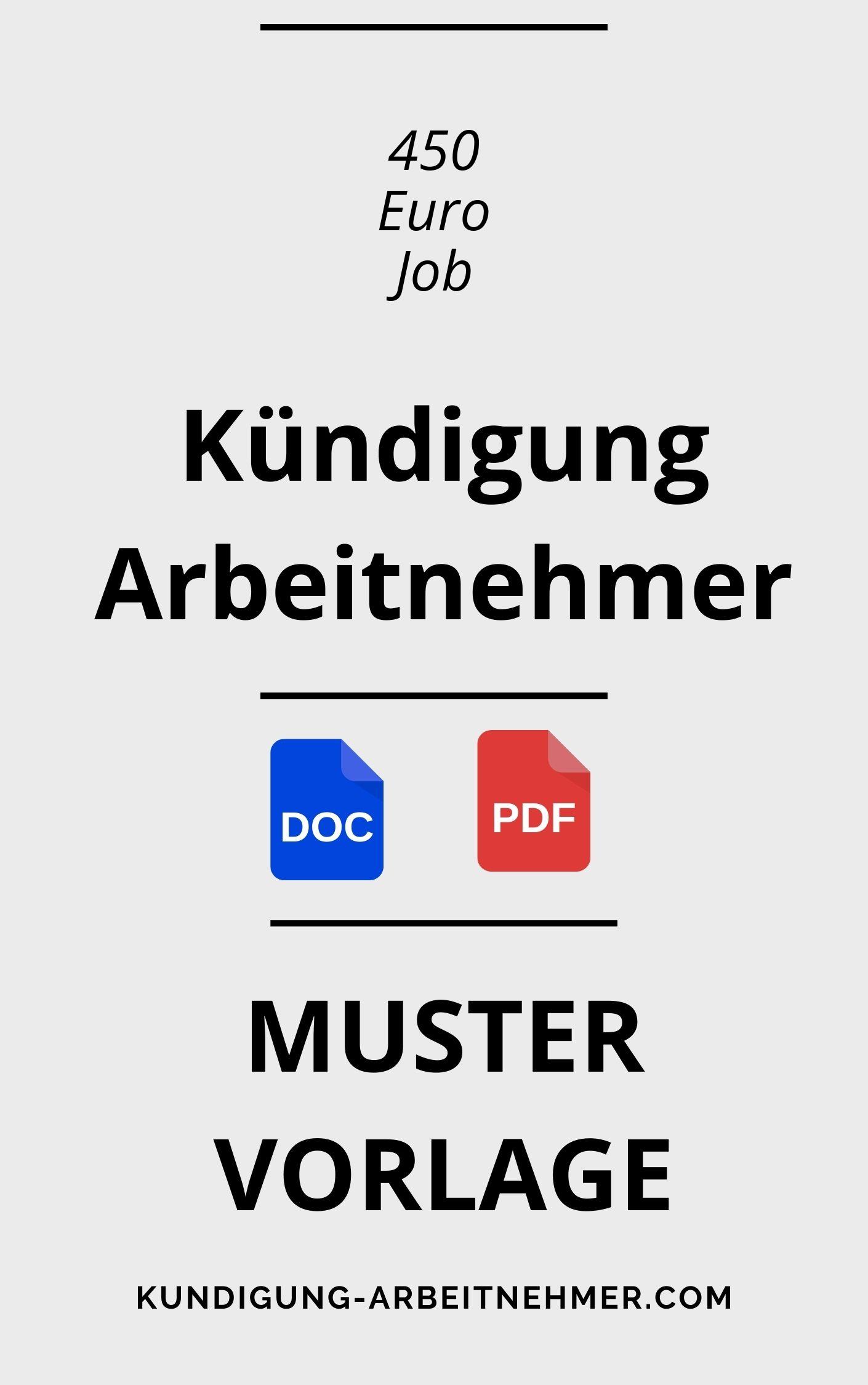 Kündigung Arbeitnehmer 450 Euro Job
