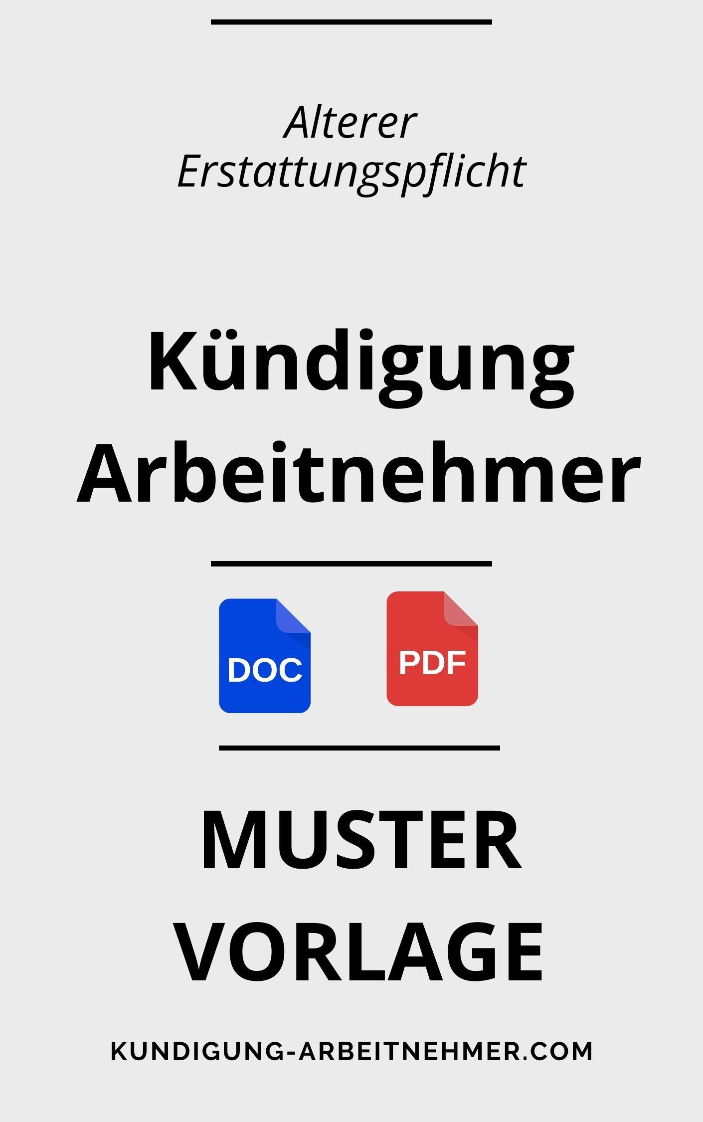 Kündigung Älterer Arbeitnehmer Erstattungspflicht