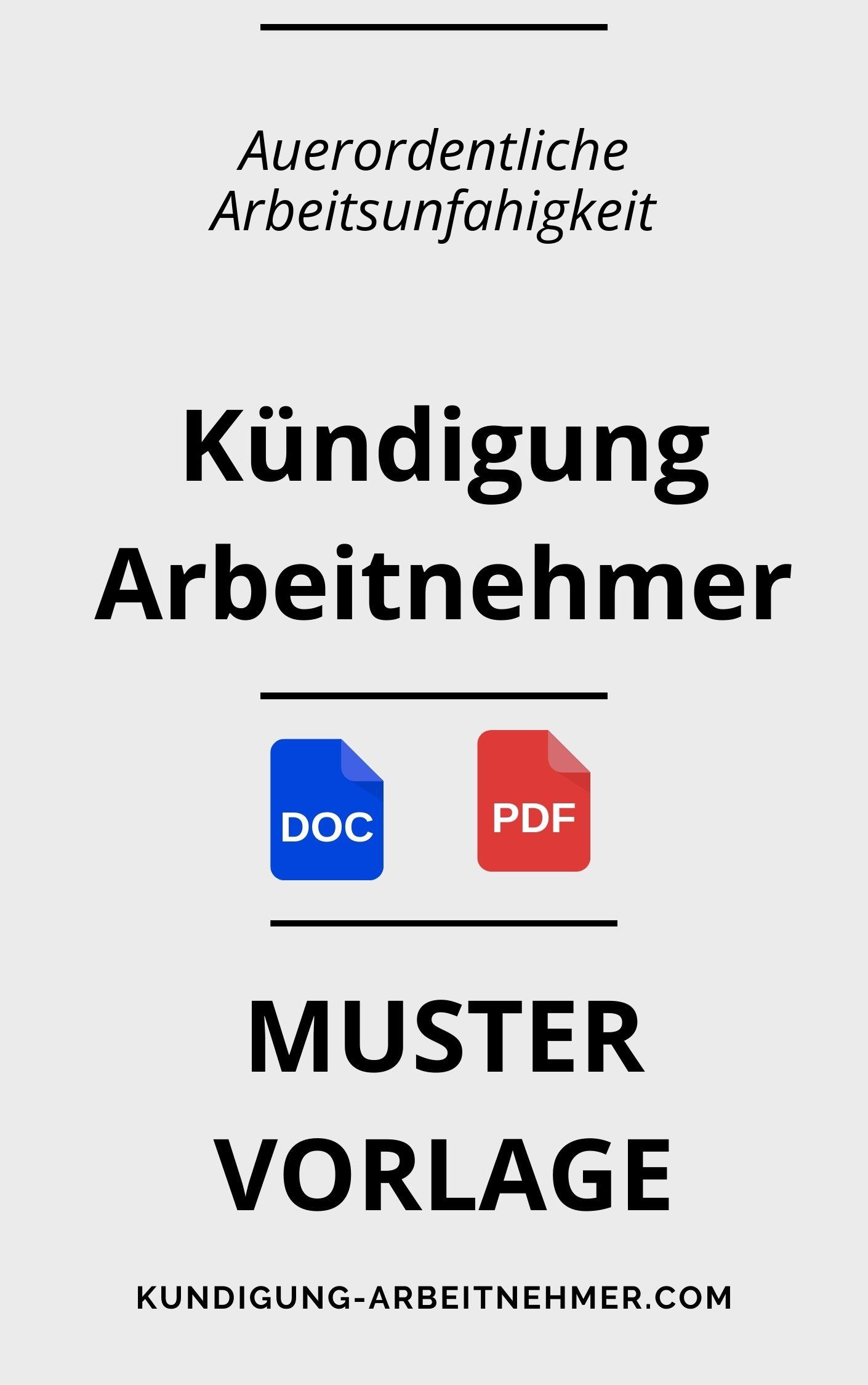 Außerordentliche Kündigung Arbeitnehmer Arbeitsunfähigkeit