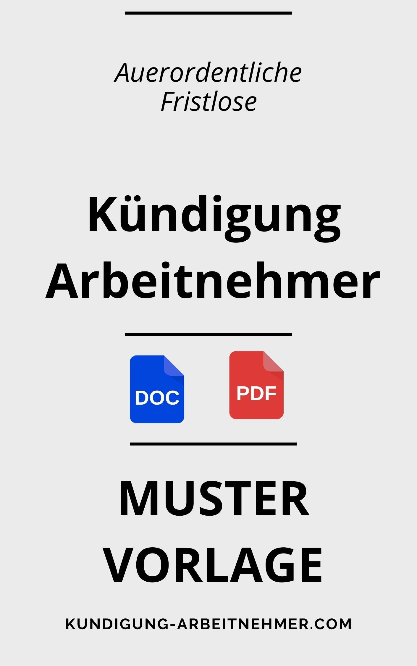 Außerordentliche Fristlose Kündigung Arbeitnehmer