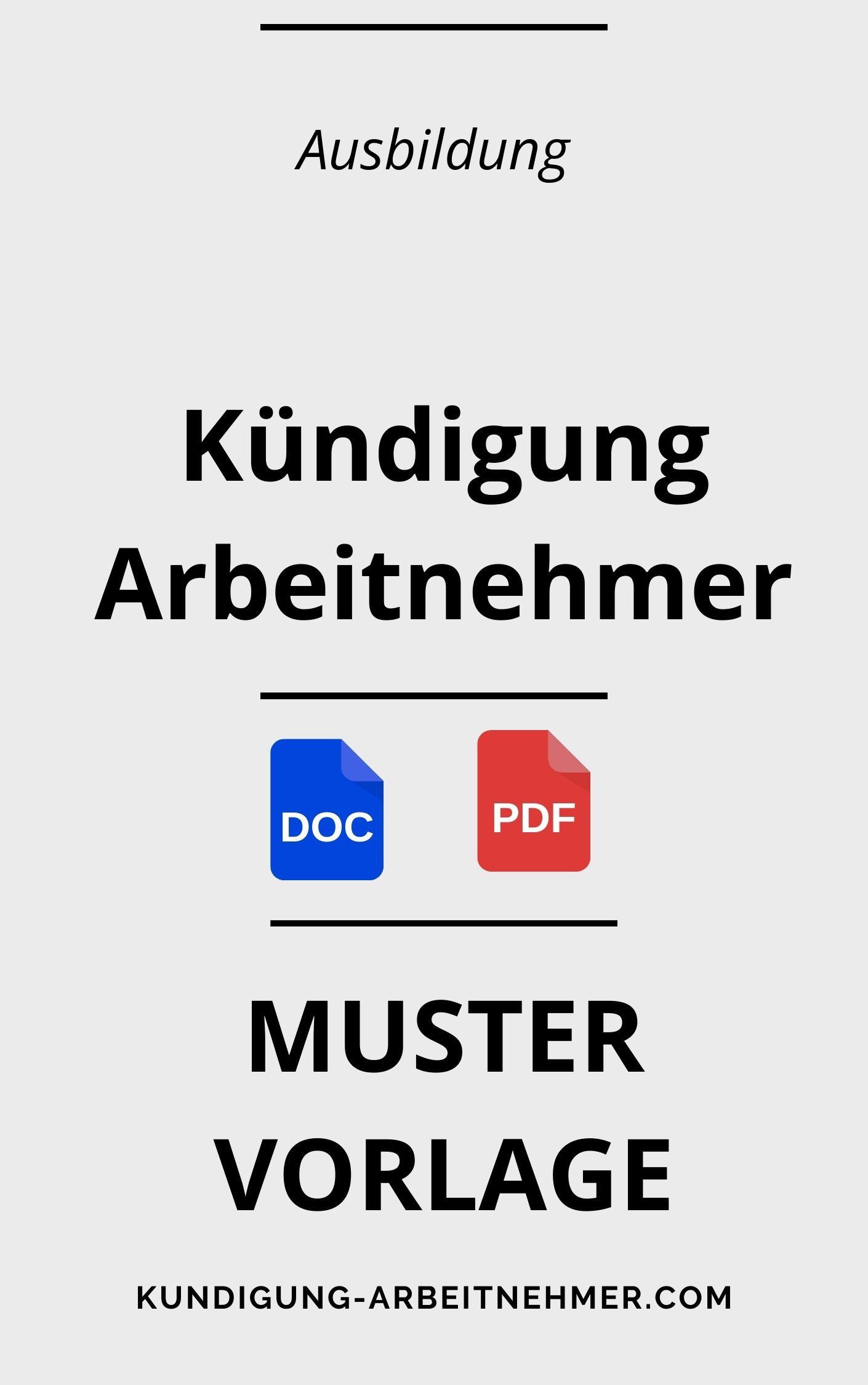 Kündigung Arbeitnehmer Ausbildung