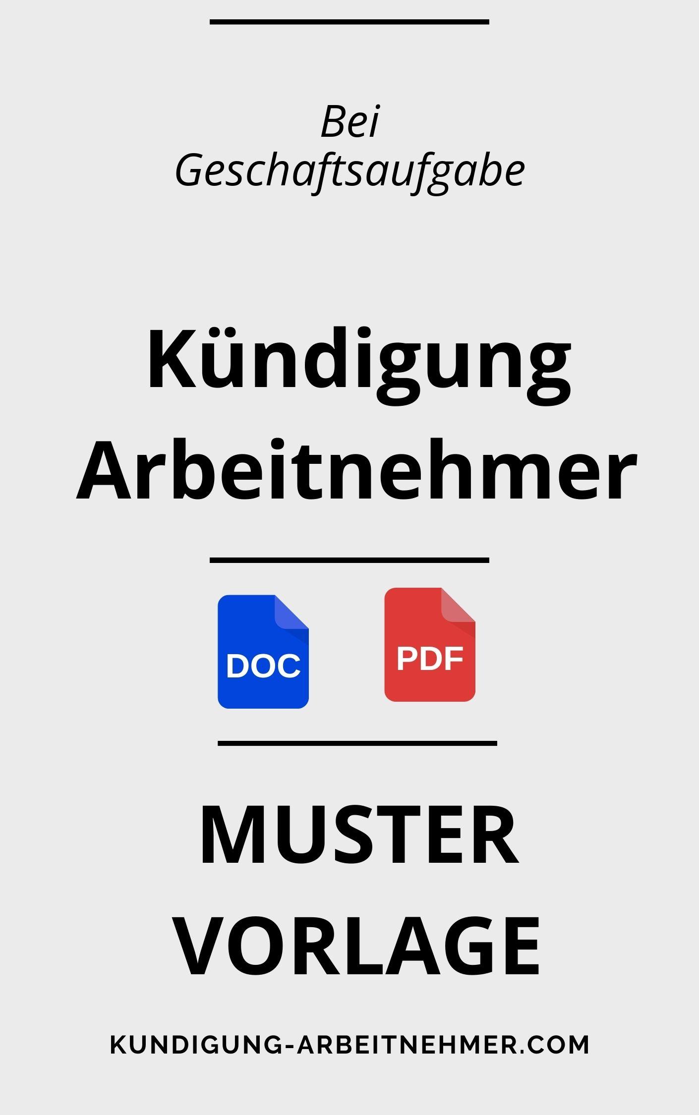 Kündigung Arbeitnehmer Bei Geschäftsaufgabe