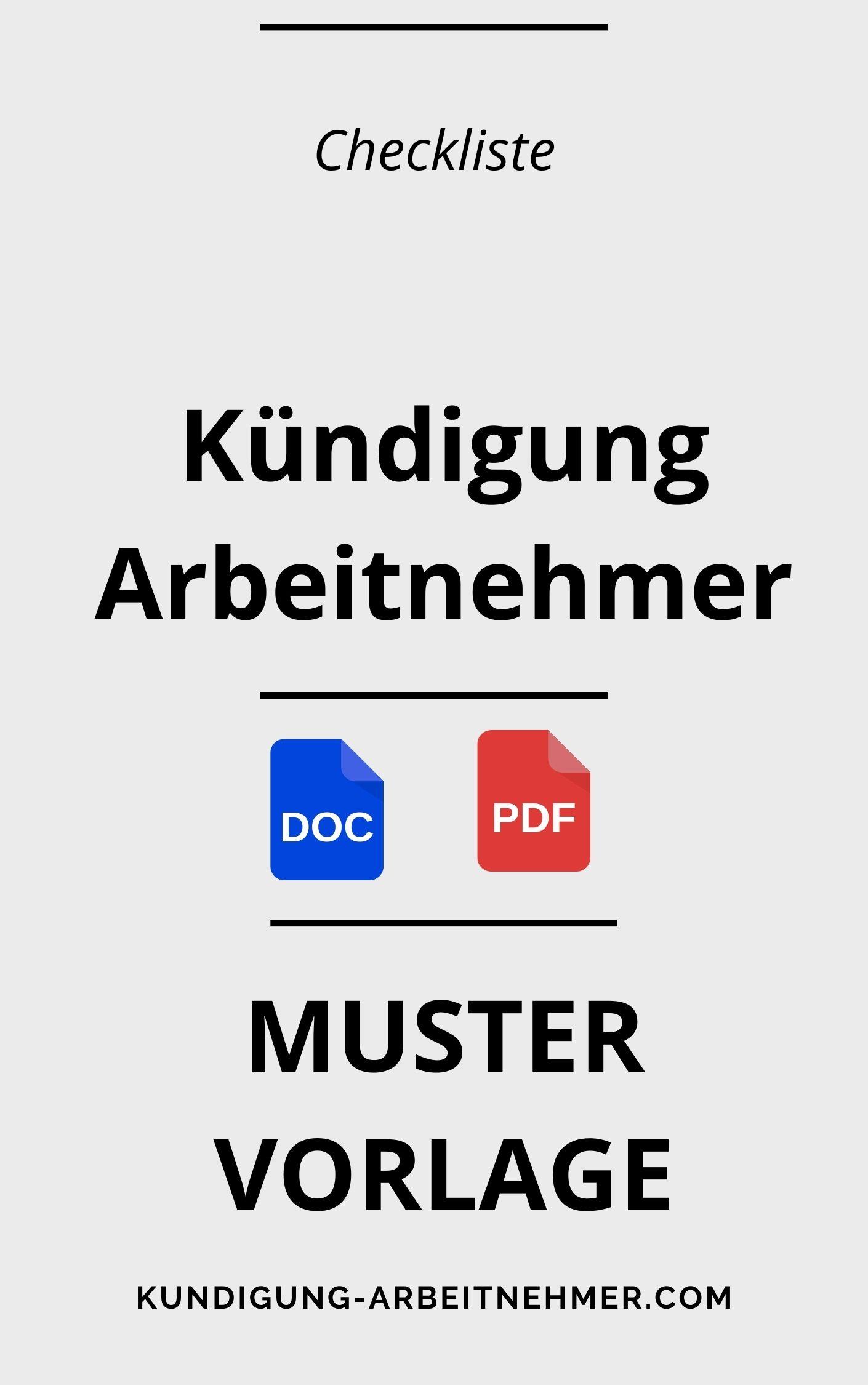 Checkliste Kündigung Arbeitnehmer