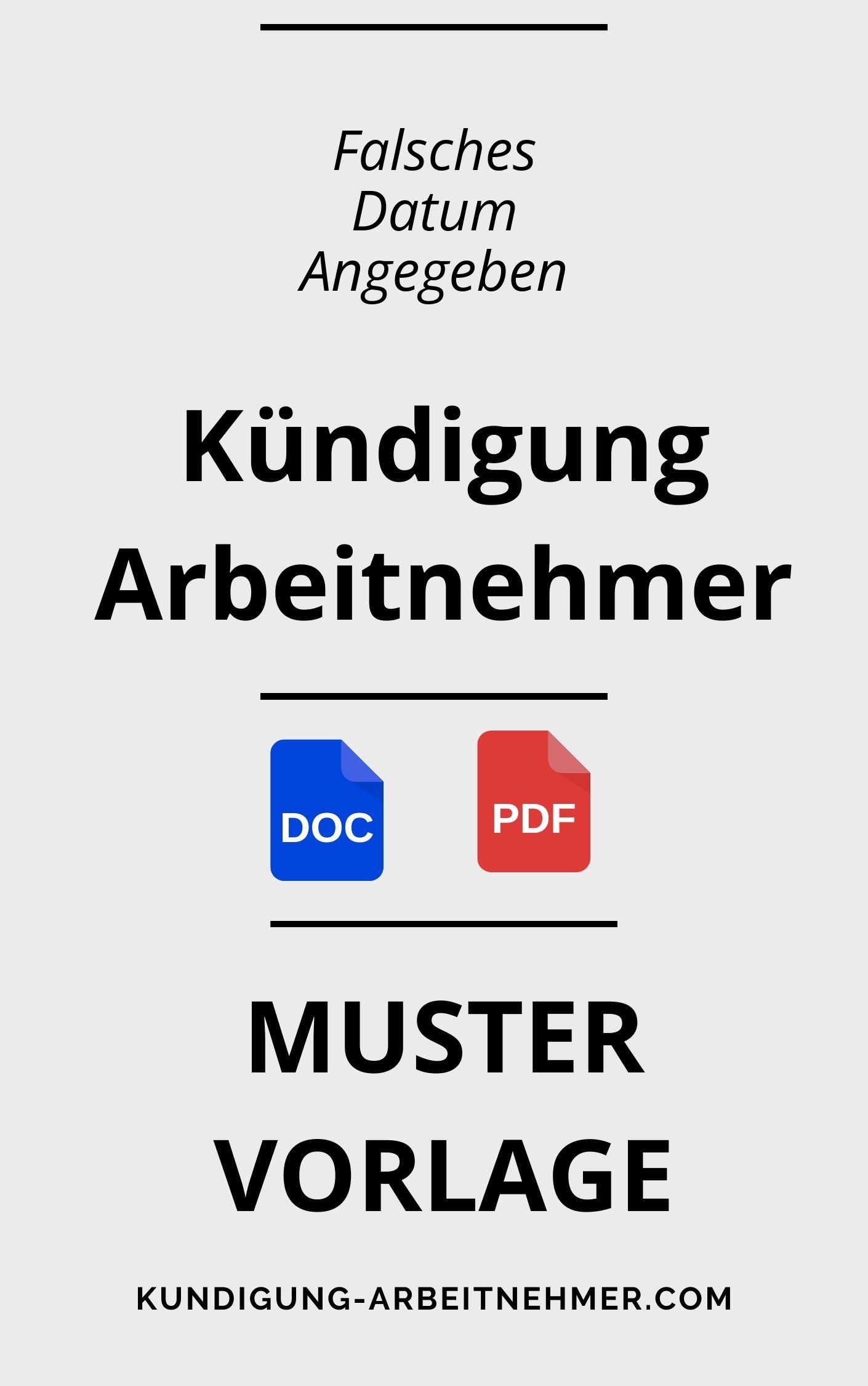 Kündigung Falsches Datum Angegeben Arbeitnehmer