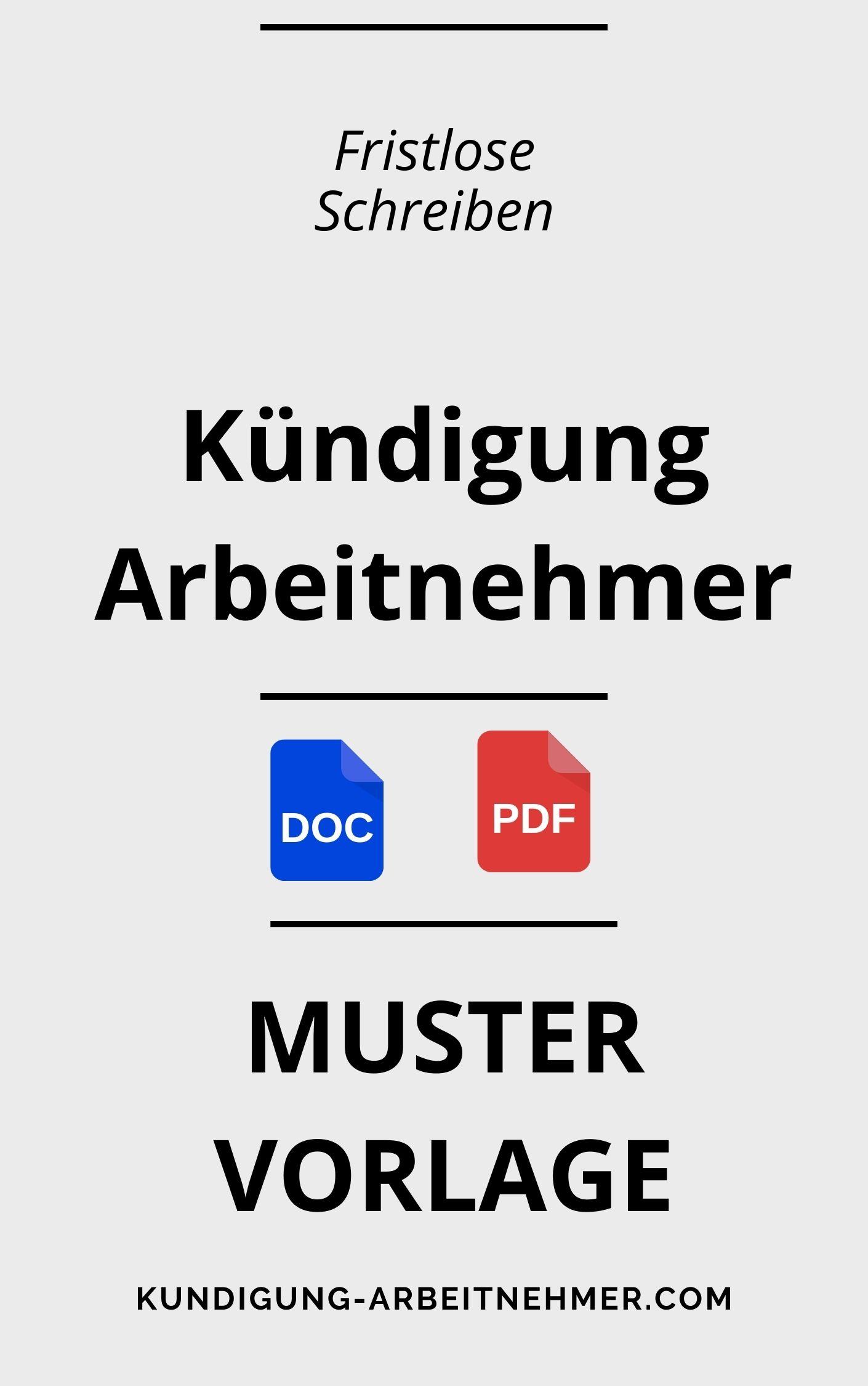 Fristlose Kündigung Arbeitnehmer Schreiben