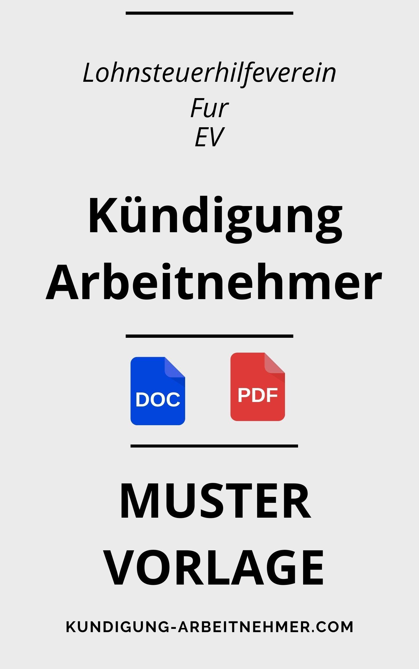 Kündigung Lohnsteuerhilfeverein Für Arbeitnehmer E.V