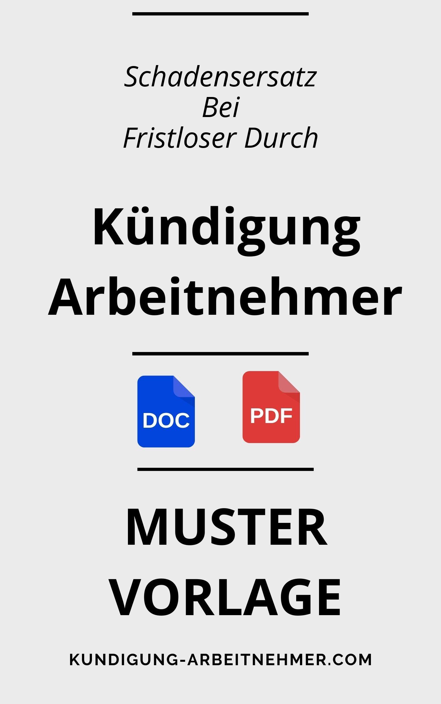 Schadensersatz Bei Fristloser Kündigung Durch Arbeitnehmer