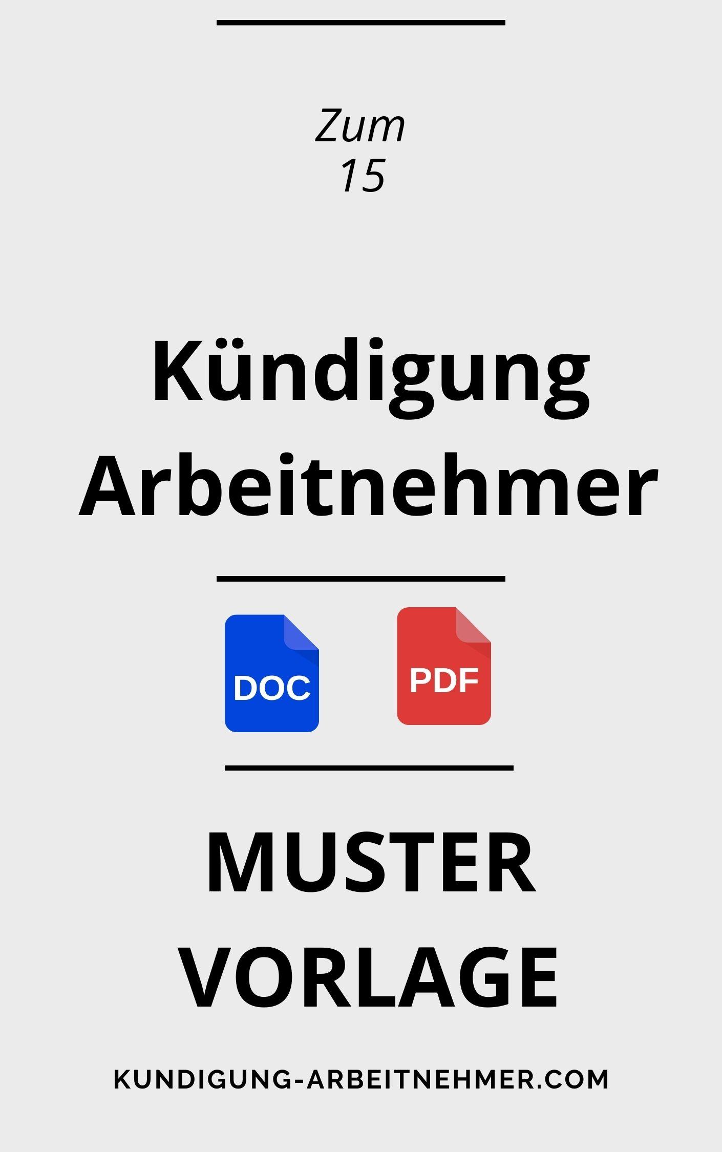 Kündigung Zum 15 Arbeitnehmer